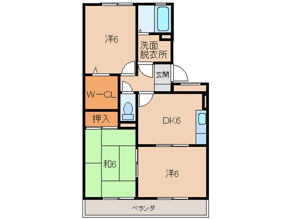 岩出駅 徒歩40分 3階の物件間取画像